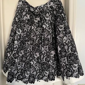 White House Black Market black floral skirt